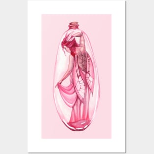 Pink Bottled Fairy Posters and Art